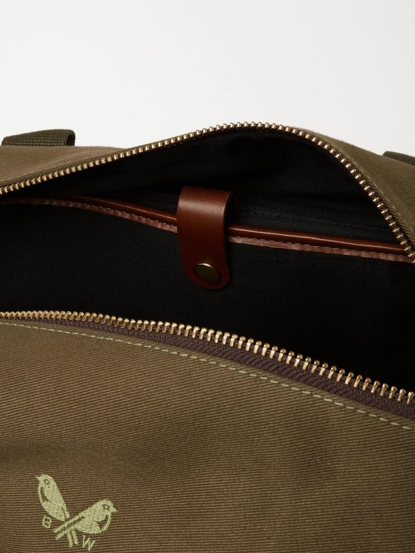 Weekender Leather-Trimmed Cotton-Canvas Holdall - E1 Weekender Leather-Trimmed Cotton-Canvas Holdall - E1