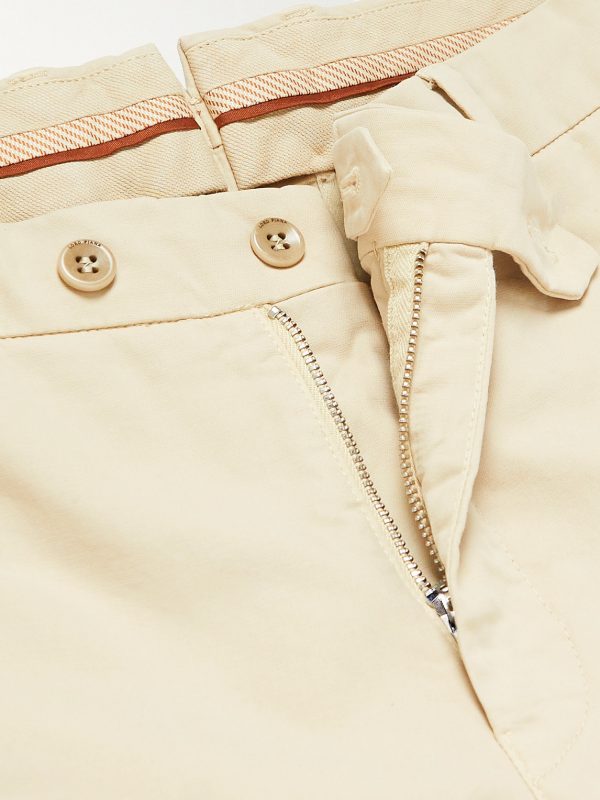 Pantaflat Slim-Fit Pleated Stretch-Cotton Trousers - E1 Pantaflat Slim-Fit Pleated Stretch-Cotton Trousers - E1