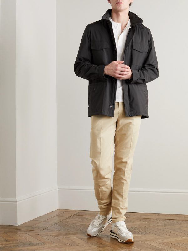 Pantaflat Slim-Fit Pleated Stretch-Cotton Trousers - OU Pantaflat Slim-Fit Pleated Stretch-Cotton Trousers - OU