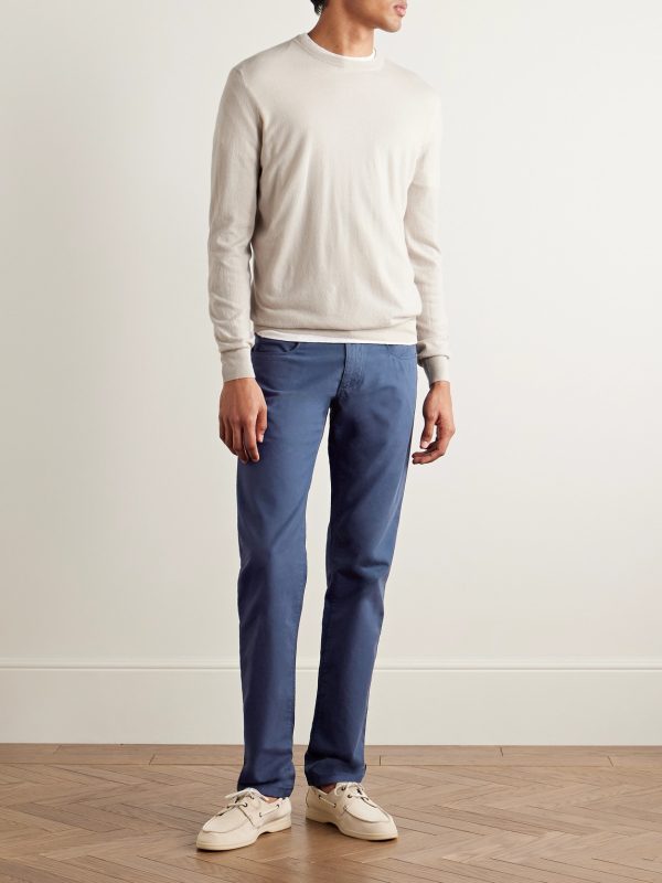 Slim-Fit Baby Cashmere Sweater - OU Slim-Fit Baby Cashmere Sweater - OU