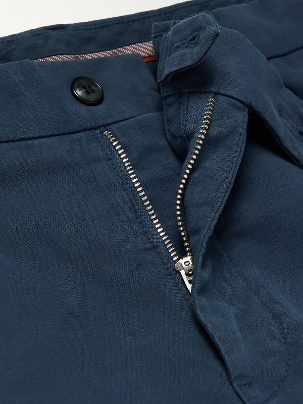 Pantaflat Slim-Fit Pleated Stretch-Cotton Trousers - E1 Pantaflat Slim-Fit Pleated Stretch-Cotton Trousers - E1
