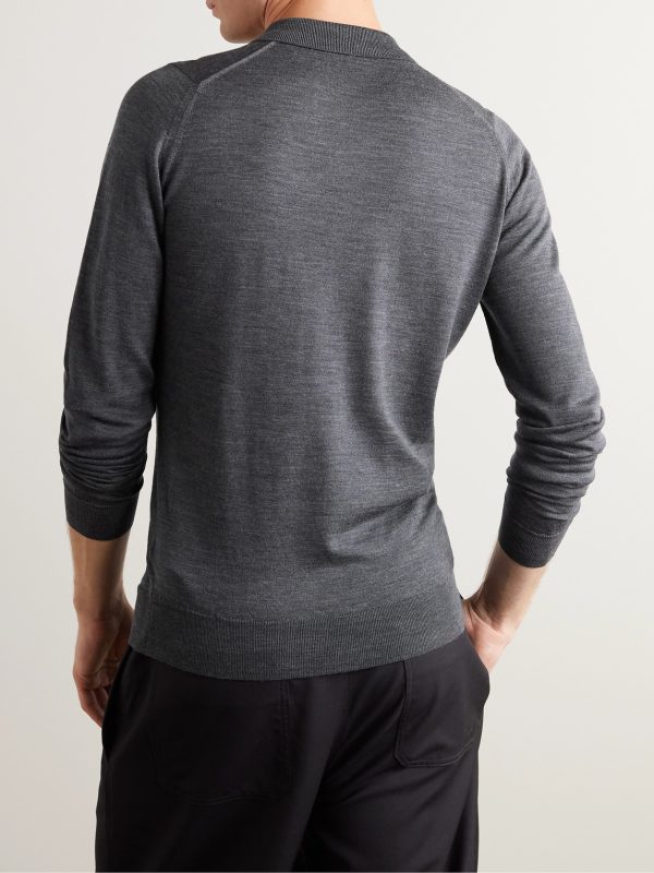 Belper Slim-Fit Merino Wool Polo Shirt - BK Belper Slim-Fit Merino Wool Polo Shirt - BK