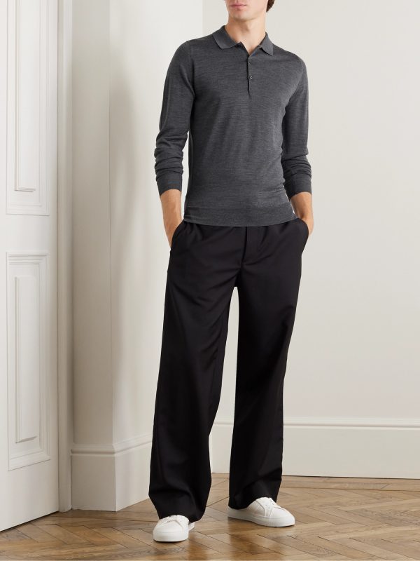 Belper Slim-Fit Merino Wool Polo Shirt - OU Belper Slim-Fit Merino Wool Polo Shirt - OU