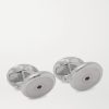 Sterling Silver, Mother-of-Pearl and Sapphire Cufflinks Sterling Silver, Mother-of-Pearl and Sapphire Cufflinks