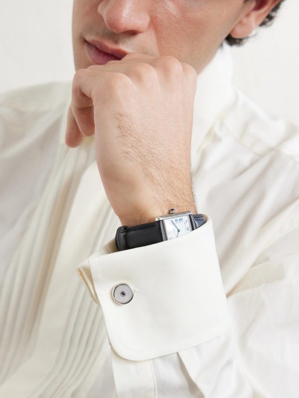 Sterling Silver, Mother-of-Pearl and Sapphire Cufflinks - OU Sterling Silver, Mother-of-Pearl and Sapphire Cufflinks - OU