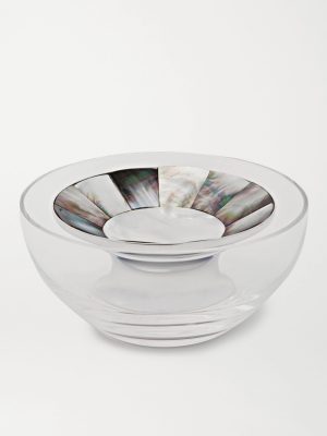 Crystal, Mother-Of-Pearl And Chrome-Plated Caviar Bowl Crystal, Mother-Of-Pearl And Chrome-Plated Caviar Bowl