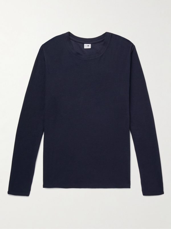 Clive Waffle-Knit Cotton and Modal-Blend T-Shirt Clive Waffle-Knit Cotton and Modal-Blend T-Shirt