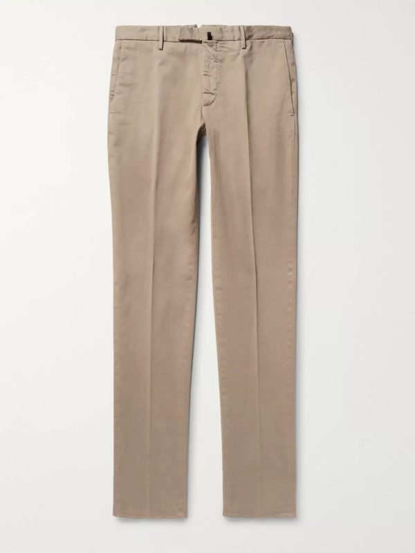 Four Season Slim-Fit Cotton-Blend Chinos Four Season Slim-Fit Cotton-Blend Chinos