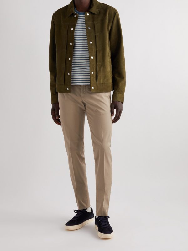 Four Season Slim-Fit Cotton-Blend Chinos - OU Four Season Slim-Fit Cotton-Blend Chinos - OU