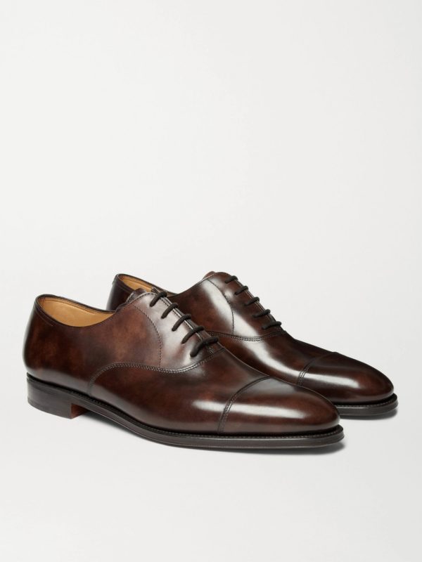 City II Burnished-Leather Oxford Shoes - FR