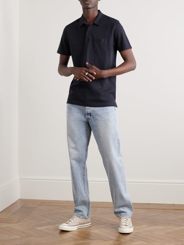 Riviera Slim-Fit Cotton-Mesh Polo Shirt - OU Riviera Slim-Fit Cotton-Mesh Polo Shirt - OU