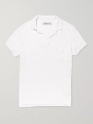 Slim-Fit Camp-Collar Cotton-Terry Polo Shirt Slim-Fit Camp-Collar Cotton-Terry Polo Shirt