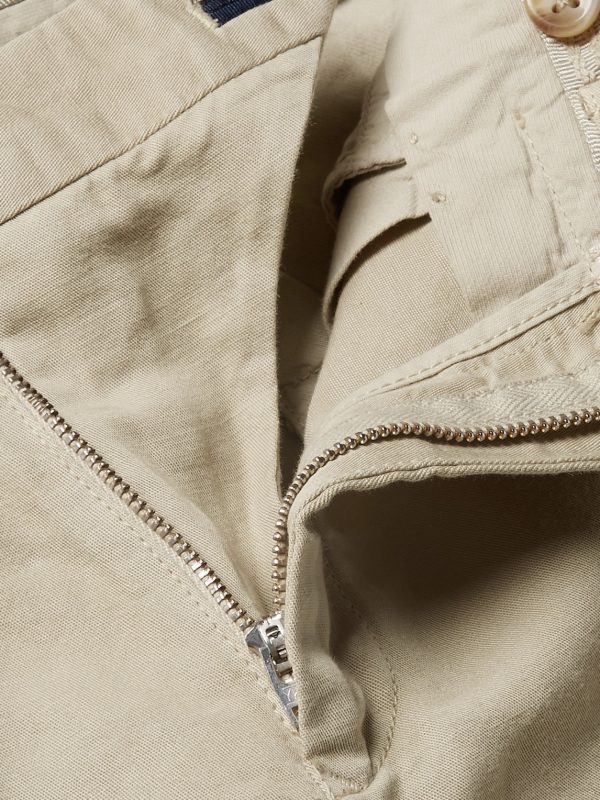 Slim-Fit Linen and Cotton-Blend Shorts - E1