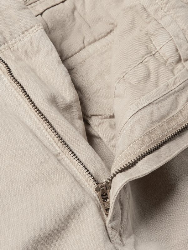 Washed Cotton and Linen-Blend Cargo Shorts - E1