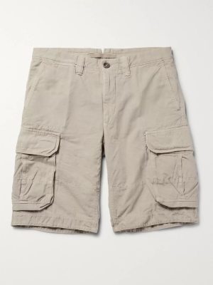 Washed Cotton and Linen-Blend Cargo Shorts Washed Cotton and Linen-Blend Cargo Shorts