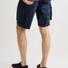 Washed Cotton and Linen-Blend Cargo Shorts - BK Washed Cotton and Linen-Blend Cargo Shorts - BK
