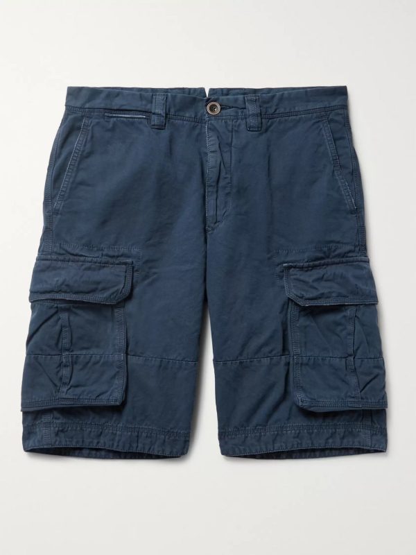 Washed Cotton and Linen-Blend Cargo Shorts Washed Cotton and Linen-Blend Cargo Shorts