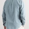 Slim-Fit Washed Cotton-Chambray Shirt - BK