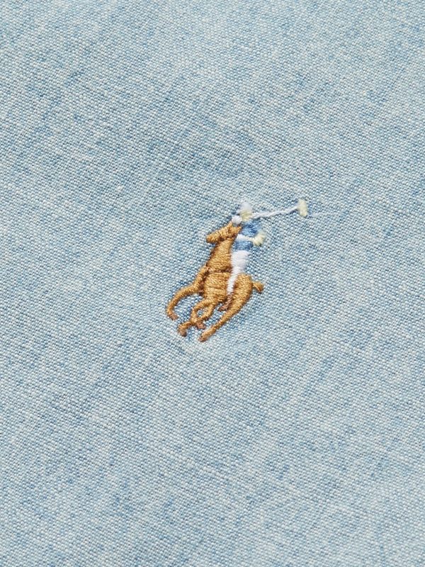 Slim-Fit Washed Cotton-Chambray Shirt - E2