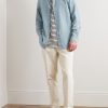 Slim-Fit Washed Cotton-Chambray Shirt - OU