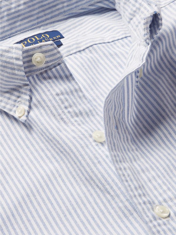 Slim-Fit Striped Cotton Oxford Shirt - CU