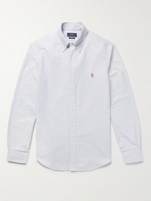 Slim-Fit Striped Cotton Oxford Shirt Slim-Fit Striped Cotton Oxford Shirt