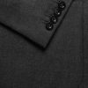 Grey Unstructured Worsted Wool Suit Jacket - CU Grey Unstructured Worsted Wool Suit Jacket - CU