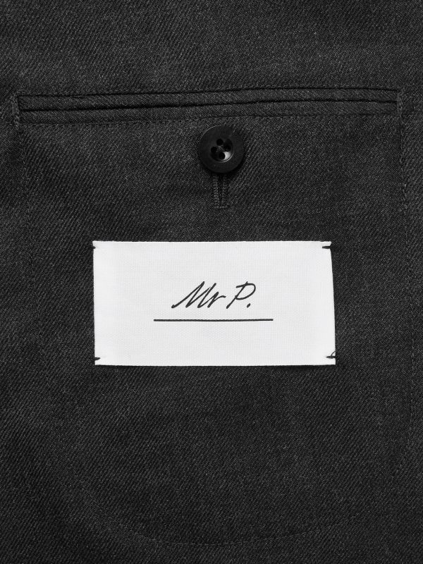 Grey Unstructured Worsted Wool Suit Jacket - E3 Grey Unstructured Worsted Wool Suit Jacket - E3