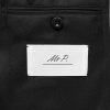 Black Unstructured Worsted Wool Suit Jacket - E3 Black Unstructured Worsted Wool Suit Jacket - E3