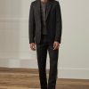 Black Unstructured Worsted Wool Suit Jacket - RW Black Unstructured Worsted Wool Suit Jacket - RW