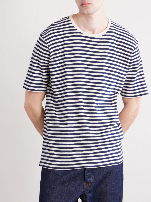 Striped Slub Cotton-Jersey T-Shirt - FR Striped Slub Cotton-Jersey T-Shirt - FR