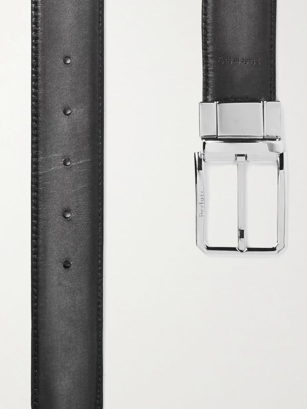 Versatile 3.5cm Scritto Reversible Venezia Leather Belt - E1
