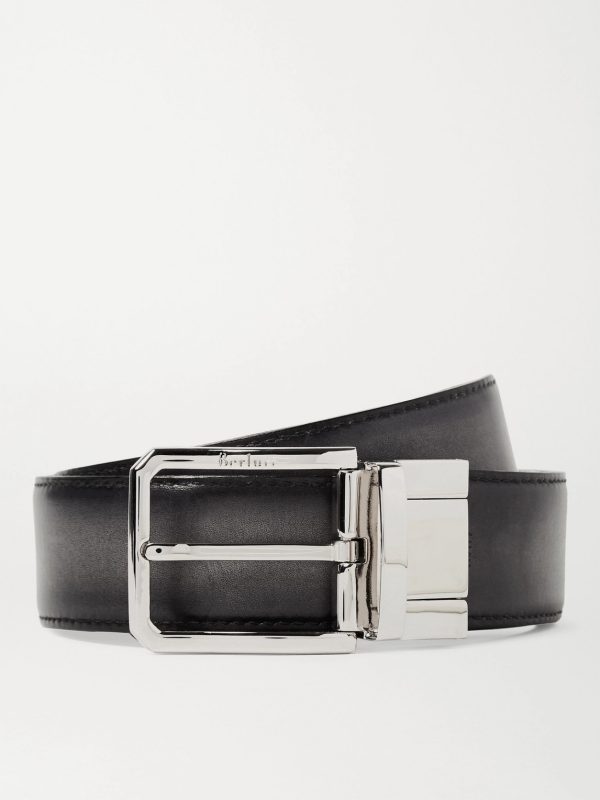 Versatile 3.5cm Scritto Reversible Venezia Leather Belt