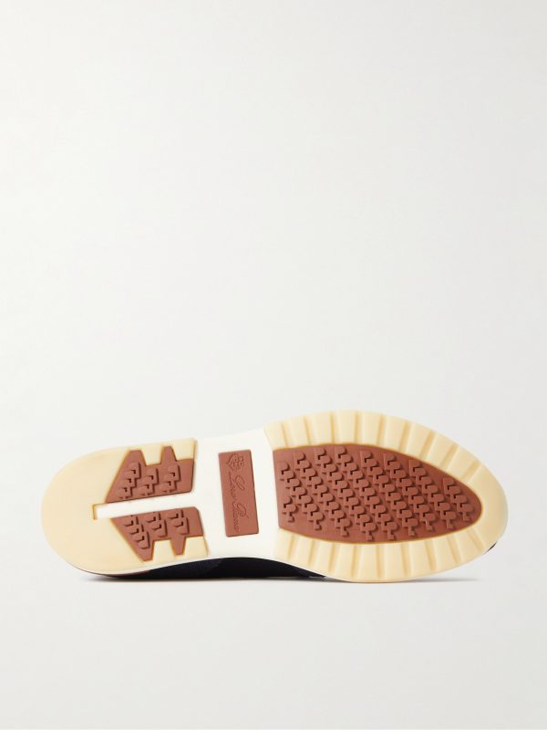 360 Flexy Walk Leather-Trimmed Knitted Wool Sneakers - E1 360 Flexy Walk Leather-Trimmed Knitted Wool Sneakers - E1
