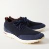 360 Flexy Walk Leather-Trimmed Knitted Wool Sneakers - FR 360 Flexy Walk Leather-Trimmed Knitted Wool Sneakers - FR