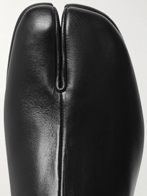 Tabi Split-Toe Leather Collapsible-Heel Loafers - CU