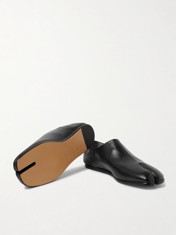 Tabi Split-Toe Leather Collapsible-Heel Loafers - E2