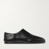 Tabi Split-Toe Leather Collapsible-Heel Loafers