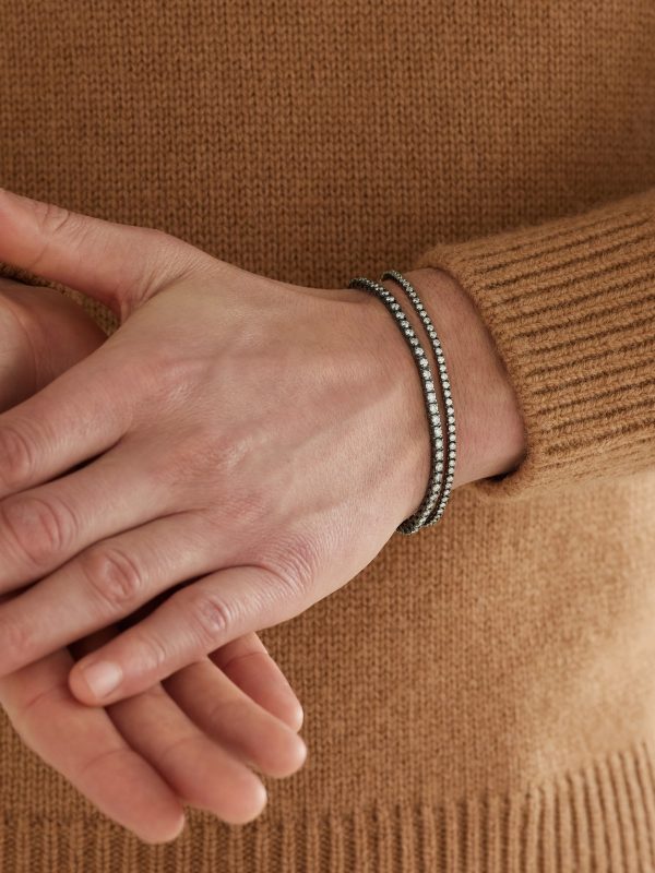 Spectra Blackened Gold Diamond Tennis Bracelet - FR Spectra Blackened Gold Diamond Tennis Bracelet - FR