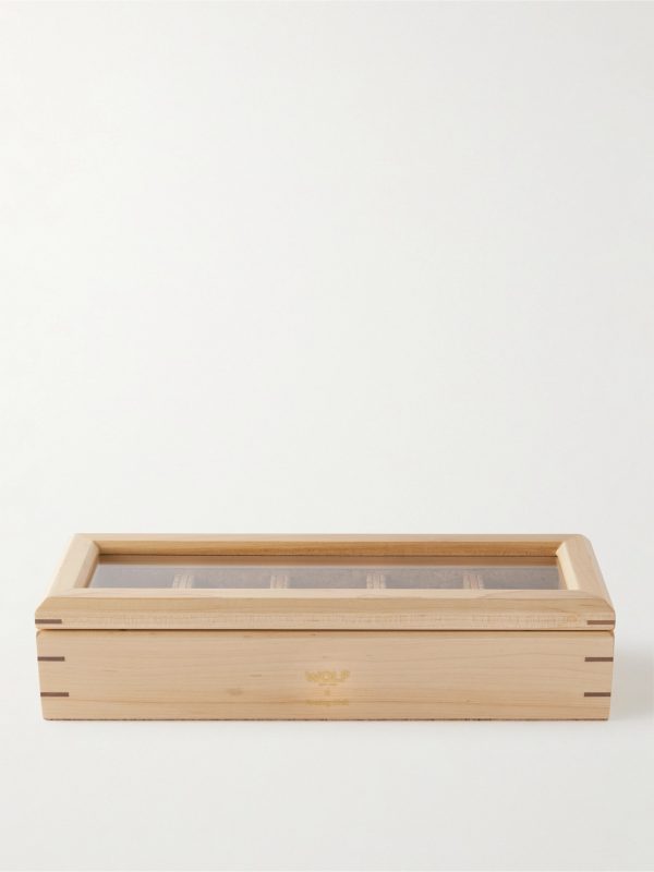 Analog/Shift Flatiron II Maple and Walnut Wood Five-Piece Watch Box - BK Analog/Shift Flatiron II Maple and Walnut Wood Five-Piece Watch Box - BK