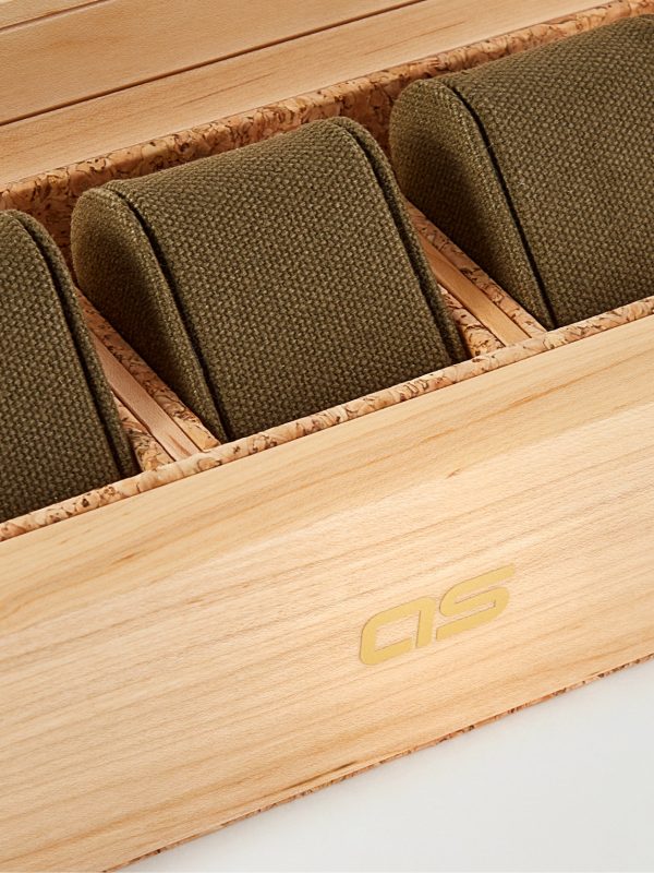 Analog/Shift Flatiron II Maple and Walnut Wood Five-Piece Watch Box - CU Analog/Shift Flatiron II Maple and Walnut Wood Five-Piece Watch Box - CU