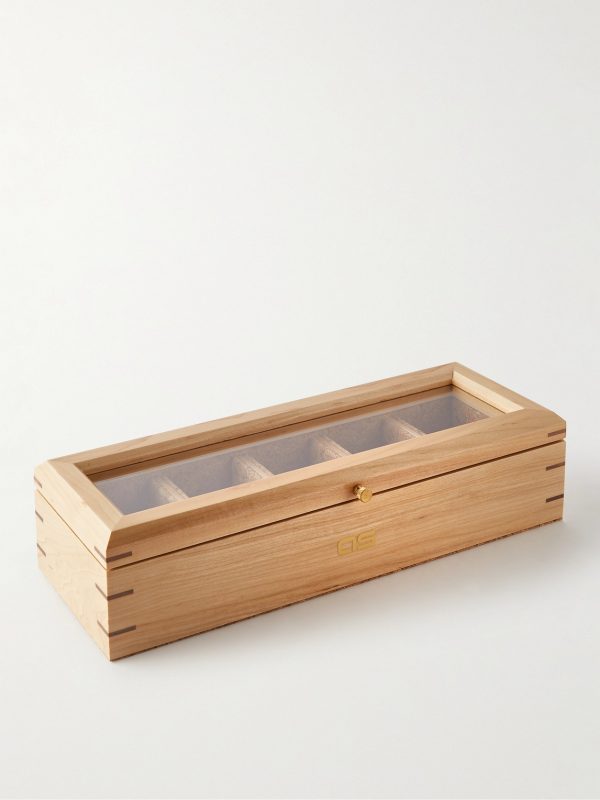 Analog/Shift Flatiron II Maple and Walnut Wood Five-Piece Watch Box - FR Analog/Shift Flatiron II Maple and Walnut Wood Five-Piece Watch Box - FR
