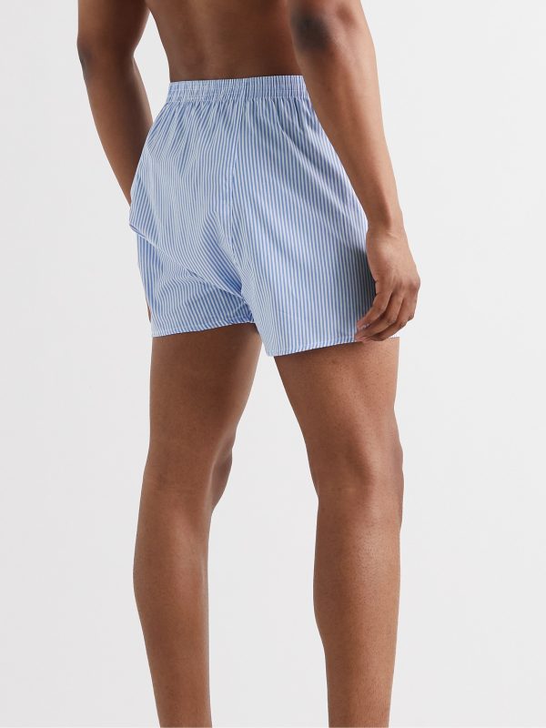 James Striped Cotton Boxer Shorts - BK James Striped Cotton Boxer Shorts - BK
