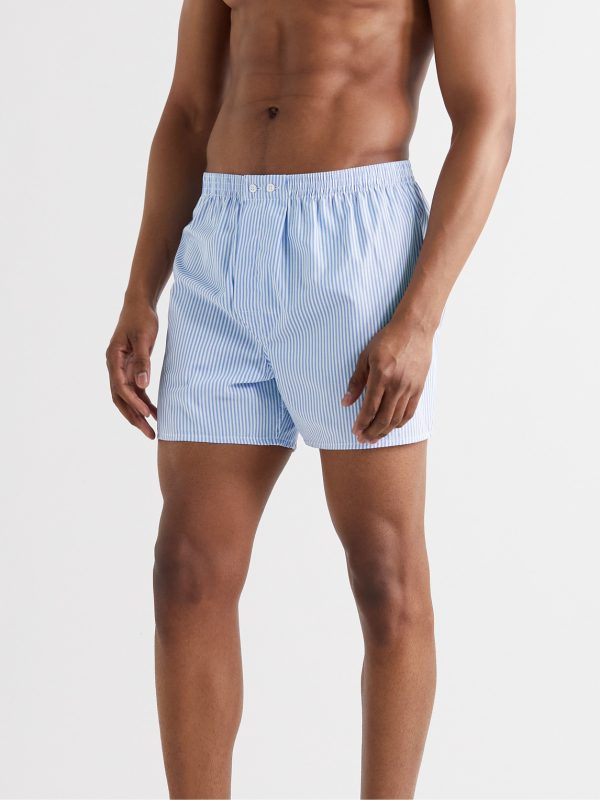 James Striped Cotton Boxer Shorts - OU James Striped Cotton Boxer Shorts - OU