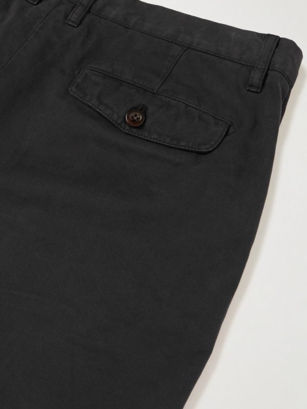 Straight-Leg Garment-Dyed Cotton-Twill Bermuda Shorts - CU Straight-Leg Garment-Dyed Cotton-Twill Bermuda Shorts - CU