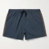 Slim-Fit Short-Length Striped Recycled Swim Shorts
