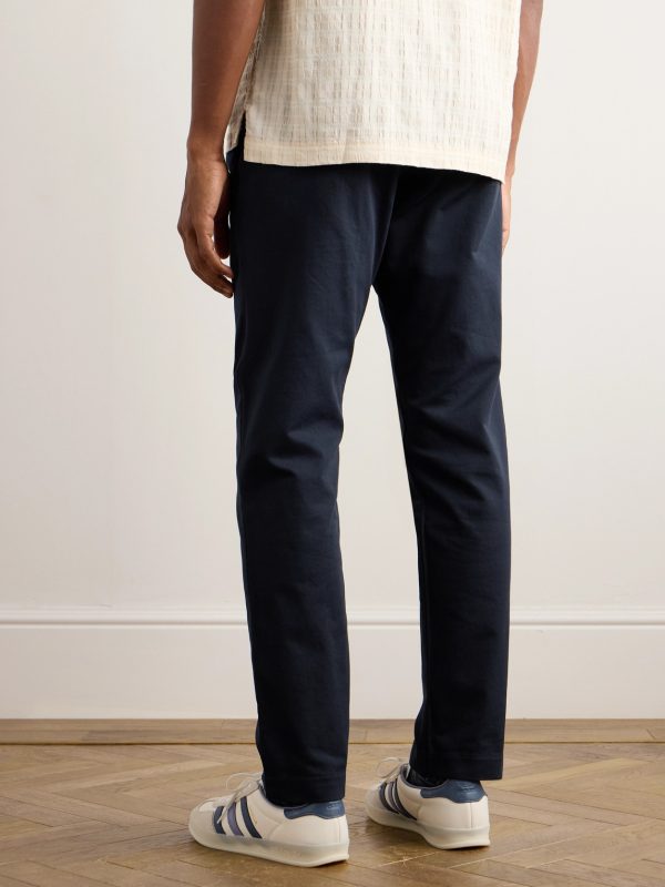 Theo Tapered Stretch Organic Cotton-Twill Chinos - BK Theo Tapered Stretch Organic Cotton-Twill Chinos - BK