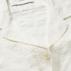 Camp-Collar Striped Cotton-Blend Seersucker Shirt - CU