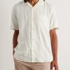 Camp-Collar Striped Cotton-Blend Seersucker Shirt - FR