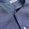 Grandad-Collar Linen Shirt - CU Grandad-Collar Linen Shirt - CU